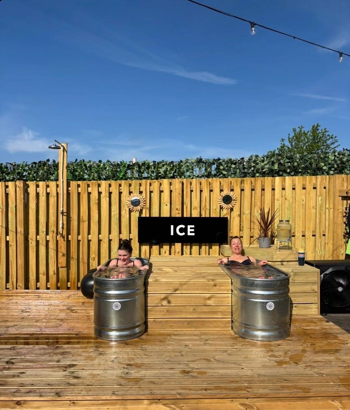 Ice bath tubs at Fuse Saunas Nottingham