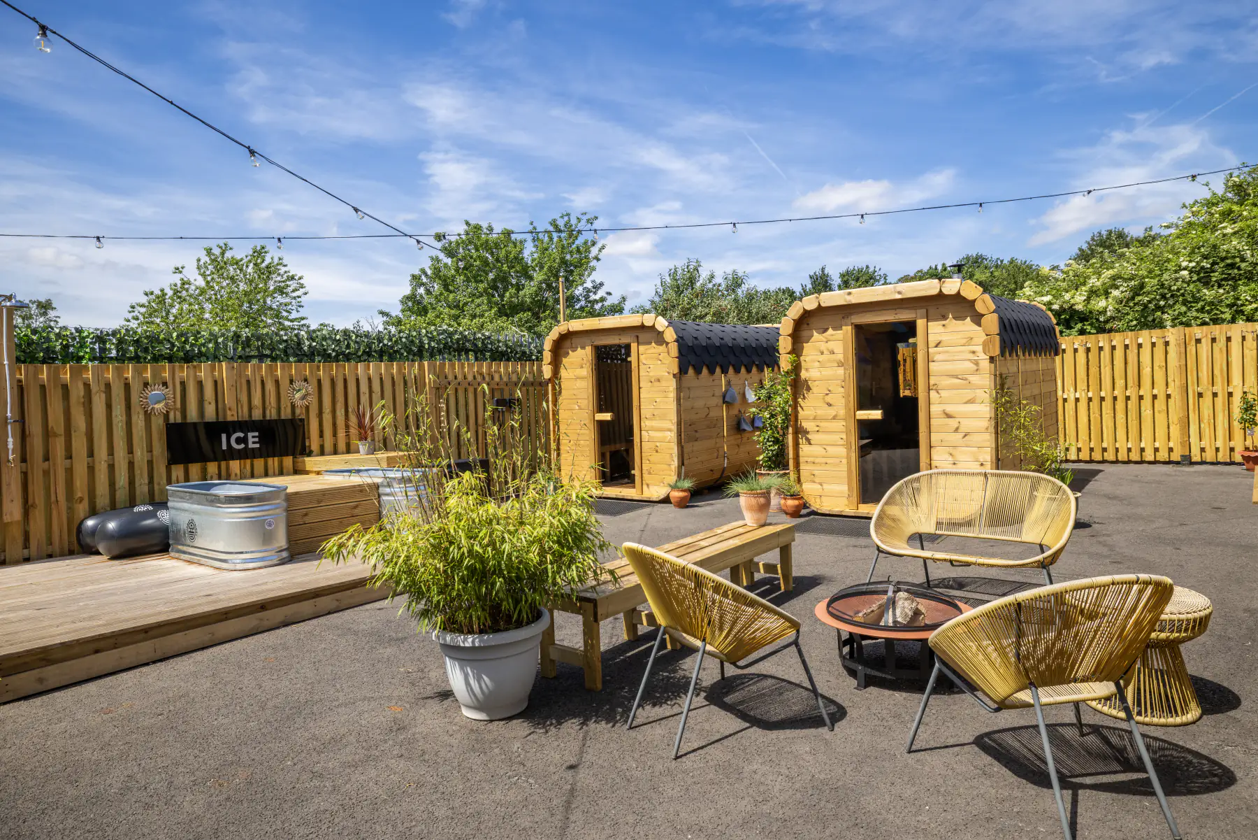 Wood-fired sauna at Fuse Saunas